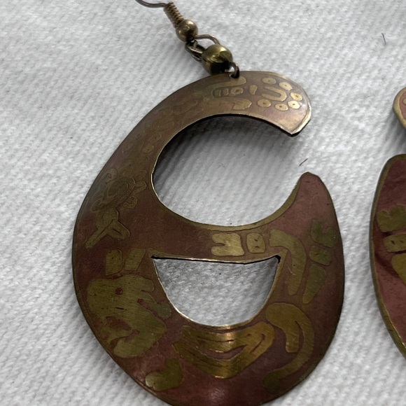 Mixed metal Dangling Earrings - Picture 7 of 8